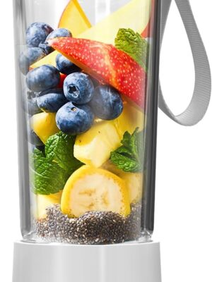 Portable Blender for Smoothies and Shakes, Mini Personal Juicer Machine for Travel, 16.9 oz, 40 Seconds Auto Shutoff, 3 Seconds No-Load Protection, Suitable for Most Vegetables and Fruits